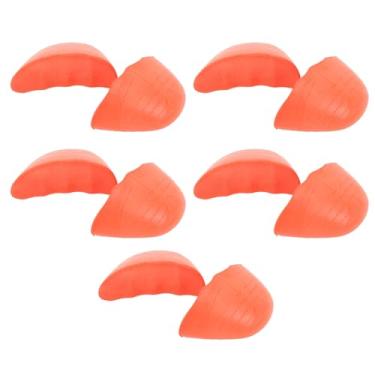 Imagem de 5 pares de inserções de dedo do pé redondo engrossado espuma pu redutor de tamanho de sapato antiderrapante enchimento de almofada de dedo do pé para botas de tênis de salto alto (Laranja)
