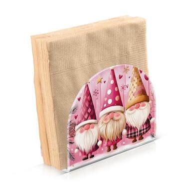 Imagem de Porta-guardanapos de gnomos de dia dos namorados para dispensador de guardanapos de papel de mesa cozinha banheiro em pé acrílico decorativo
