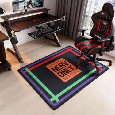 Imagem de Tapete antiderrapante para cadeira de chão Neon Genesis Evangelion NERV SOMENTE design inspirado em decoração 89 cm × 119 cm