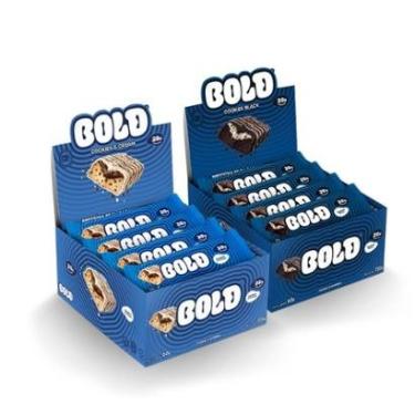 Imagem de BOLD Snacks barra de proteína - 1 BOLD Cookies e Cream + 1 BOLD Cookies Black-Unissex