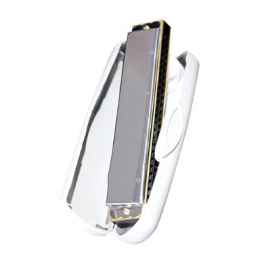 Imagem de Gaita profissional para brincar com 24 furos C Vibrato adequada para iniciantes brincarem peças amarelas de latão