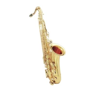 Imagem de Saxofone Instrumento Saxofone Tenor Dourado, Saxofone Profissional de Sopro de Sopro de Madeira com Suporte de Caixa Acessórios para Iniciantes (A)