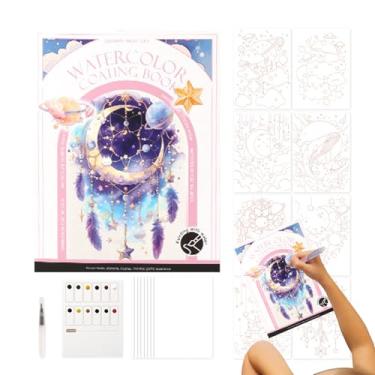 Imagem de Livro De Aguarelas | De Prática Dobrável Para Pintura Em Aguarela,Conjunto Portátil Multifuncional em Massa Amigável para Iniciantes para Adultos, Estudantes, Pintores e Artesanato ao Ar Livre