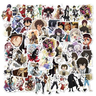 Imagem de Adesivos Bungos Stray Dogs Anime 50 unidades de PVC impermeável