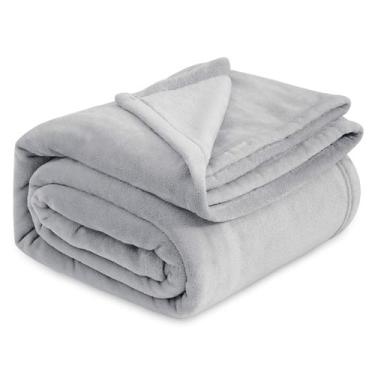 Imagem de Manta Bedsure GentleSoft Fleece King California Gris Claro