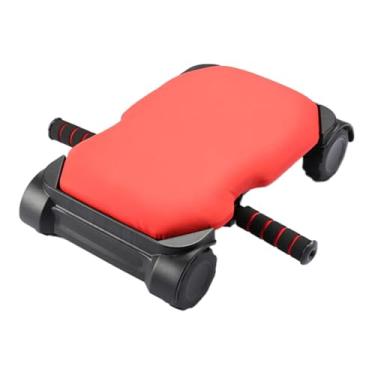 Imagem de rockible Roda abdominal ab rolo automático rebote ab máquina iniciantes ginásio em casa rodas de exercício de retorno automático treinamento abdominal, Vermelho