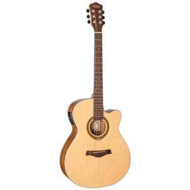 Imagem de Violão Elétrico Aço Mini Jumbo Hofma HMA295 Natural Satin