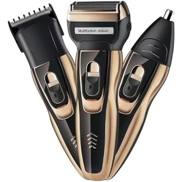 Imagem de Aparelho Elétrico 3 em 1 para Barbear, Aparar e Depilar, Preto, Bateria Recarregável, 5W