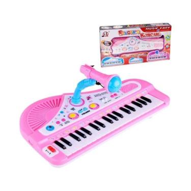 Imagem de Piano Eletrônico Infantil De 37 Teclas Com Microfone, Instrumento Musi