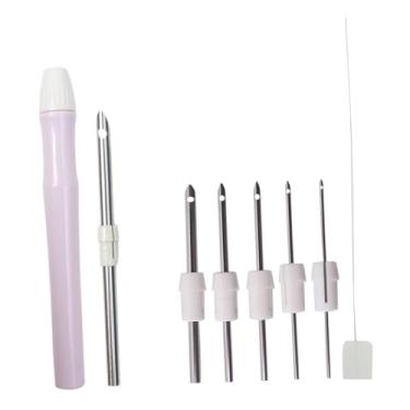 Imagem de oshhni Ferramenta de agulha de punção para artesanato, costura DIY, presentes de Dia dos Namorados, caneta de bordado para adultos, passador de linha em