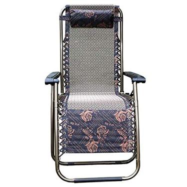 Imagem de YYBOES Cadeira reclinável ajustável nas costas com gravidade zero cadeira reclinável portátil reclinável cadeira de praia dobrável para pátio, acampamento, deck de praia