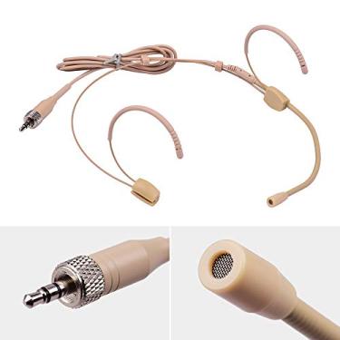 Imagem de Microfone de Fone Ouvido Condensador com Plugue Trancável 3 5mm Compatível Transmissor Bodypack sem Fio
