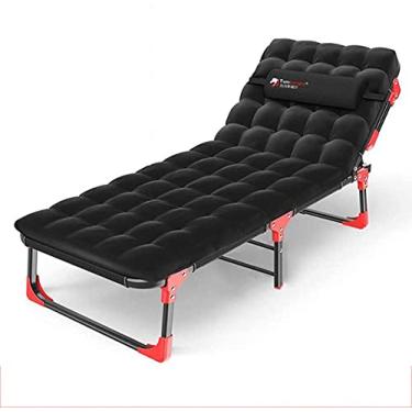 Imagem de Cadeira reclinável dobrável ajustável com gravidade zero, pode ser usada para gramado, quintal, piscina e praia