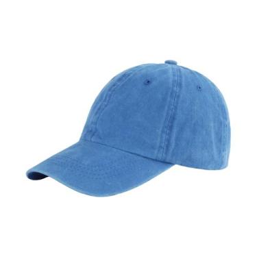Imagem de Boné Unissex Ajustável Estilo Dad Hat 100% Algodão Jeans Lavado  Boné 