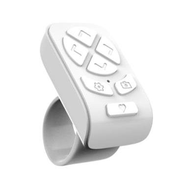 Imagem de SUNGOOYUE Anel de Rolagem, Sem Fio Com Rolagem de Página de Aplicativo Remoto Obturador de Câmera Ergonômico para Tablet de Celular Com Bateria Longa para Câmera de Telefone (Branco)