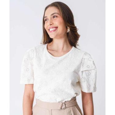 Imagem de Blusa Feminina Laise Manga Bufante Marisa Off White-80020, Off white, 