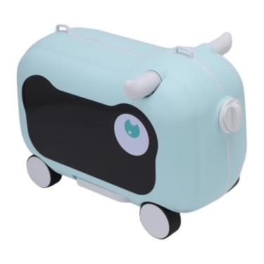 Imagem de Yunir Bagagem de Passeio Infantil, Mala de Viagem para Crianças, Capacidade de 6,61 Lb, Bagagem de Mão para Crianças Com Rodas, Bagagem de Carrinho Infantil Com Alça de Ombro (Lago)