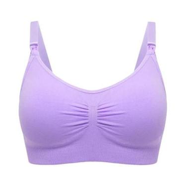 Imagem de Sutiã De Amamentação Sem Costura plus Size Respirável Com Efeito Push 