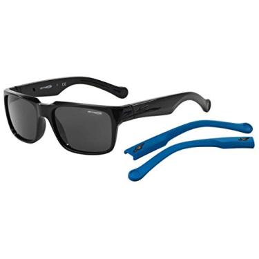 Imagem de Óculos de sol masculinos D-Street 41/87 da Arnette, SO, preto brilhante/cinza