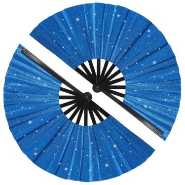 Imagem de Ventiladores de mão dobráveis Tkocisa Glitter for Line Dancing, pacote