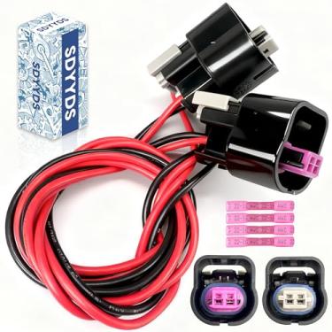 Imagem de SDYYDS 12628348 13587320 2 peças Solenoide de sincronização de válvula variável do motor e conector solenoide de posição do eixo de comando Chicote de fiação compatível com Buick/Chevy/GMC/Hyundai/Kia