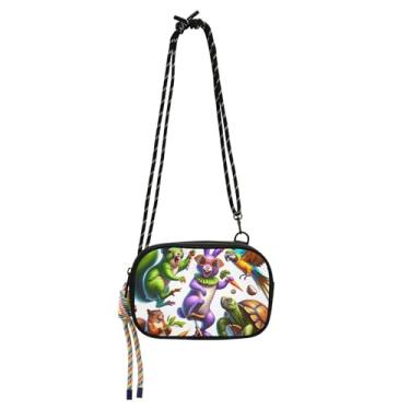 Imagem de TSENQUE Bolsas pequenas transversais bolsa feminina animais engraçados coelhinho bolsas fofas para celular pochete bolsas de ombro bolsas de ombro