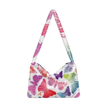Imagem de Bolsas de ombro de galinha, sacola, bolsa de ombro feminina, Borboleta verão, One Size