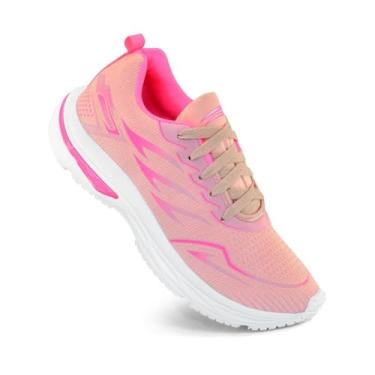 Imagem de Tênis Feminino Esportivo Infily para Caminhada Corrida Treino Academia Crossfit Leve com Sola em Micro Expandido Cano Baixo Respirável Resistente à Água (Rose/Pink, BR, Adulto, Numérico, M, 35)