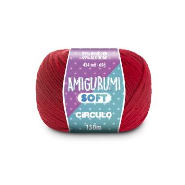 Imagem de Fio Amigurumi Soft Círculo 150m Acrílico Algodão Macio Crochê Tricô Artesanato Versátil (3588 - BATOM)
