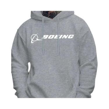 Imagem de Moletom Masculino Com Estampa Boeing, Manga Longa, Casual, Para Ativid