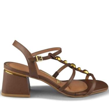 Imagem de Sandália Salto Bloco Vizzano Feminina 6428.153, 36, Marrom