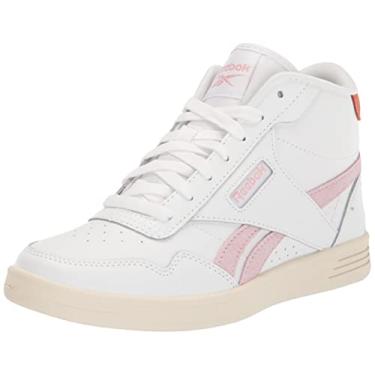 Imagem de Reebok Tênis feminino de cano alto Club C, Branco/Frost Berry/Baked Earth, 9