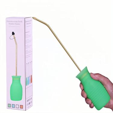 Imagem de DustFlux Espanador de terra de diatomáceas, 230 ml grande, kit de espanador de pó com tubo de cobre longo e funil dobrável, pulverizador de silicone interno e externo aplicador de lâmpada resistente