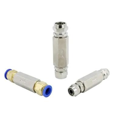 Imagem de JDIME Válvula de retenção pneumática 6 mm, 8 mm, 10 mm, 1/4 OD, mangueira unidirecional, válvula de latão, compressor de ar, adaptador de encaixe de tubulação (1I4)