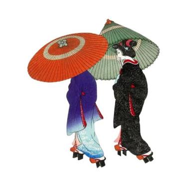 Imagem de Pintura Em Tela Vintage De Peixe Dourado, Lótus, Coruja E Grulla, Arte