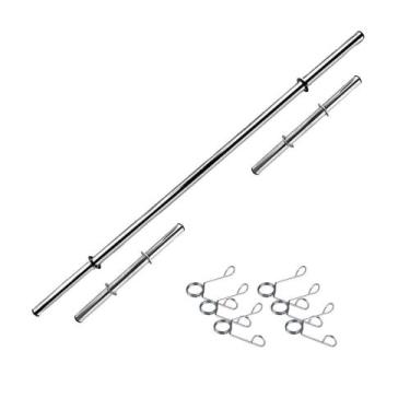 Imagem de Kit Fitness de Barras Tubo Oca de 40cm e Barra de 1,60m com Presilhas 