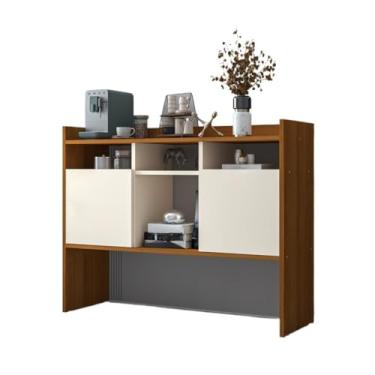 Imagem de Buffet Aparador Moderno com Portas e Nichos Organização para Sala de Jantar, Cantinho do Café,Ideal para Famílias(Freijó com Off)