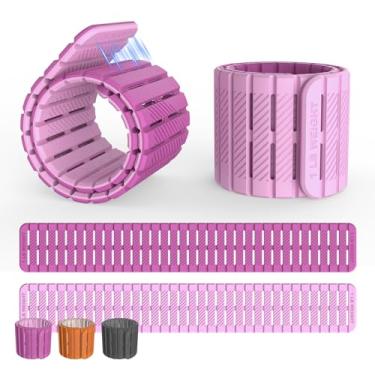 Imagem de VOGOGE Pesos magnéticos de silicone para pulso e tornozelo de 500 g cada (conjunto de 2) – Pulseiras ajustáveis para pilates, ioga, barra e treinamento diário, rosa e rosa blush