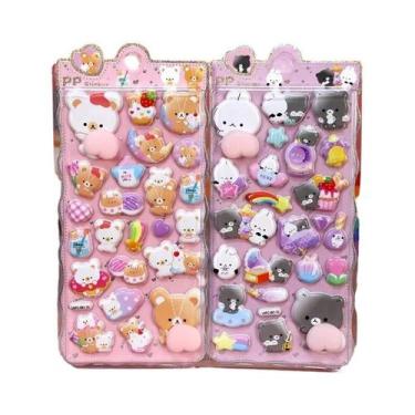 Imagem de Adesivos 3D De Desenhos Animados Squishy 2PCS Coelho Capivara Urso Par