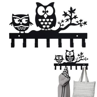 Imagem de Porta-chaves montado na parede, porta-chaves para parede,Ganchos para chaves pretos para montagem em parede | Cabide de chave com hardware de montagem, suporte de chave decorativo de parede para bolsa