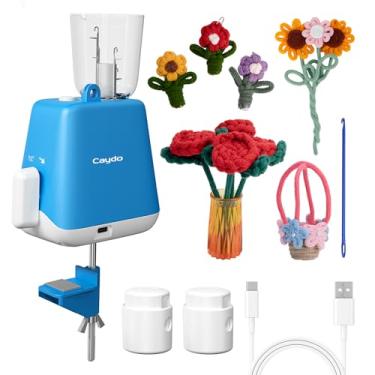 Imagem de Caydo Máquina de tricô francesa, máquina de tricô elétrica i Cord, máquina de tricô i-Cord, lã de tricô automática para i-Cords