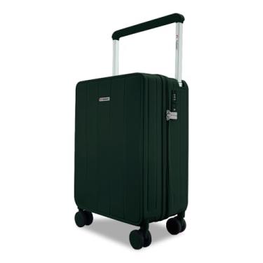 Imagem de Mala de Bordo Rígida com Rodas Duplas Silenciosas, 10kg ANAC, 360°, Cadeado com Segredo (VERDE V1MB)