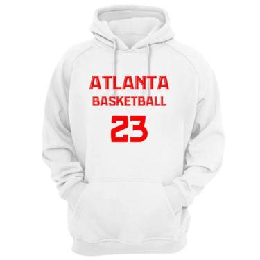 Imagem de Blusa Moletom Capuz Basquete Atlanta Basketball número 23 - Loja Click