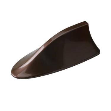 Imagem de Antena de barbatana de tubarão de carro antena de sinal de rádio automotivo antenas de teto de carro antena de sinal FM 、todos os acessórios automotivos de carro (marrom)