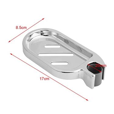 Imagem de Hyuduo Suporte de Haste de Chuveiro Ajustável para Saboneteira ABS Com Design Oco para Dispositivo de Banheiro Superfície Cromada
