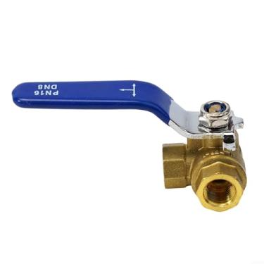 Imagem de 3-Way Brass Ball Valve Water and Oil - Manual Lever Operation with Internal Thread Connection, Fixed Ball Structure, Ideal Various Applications (DN25 Type)(DN8 T type)