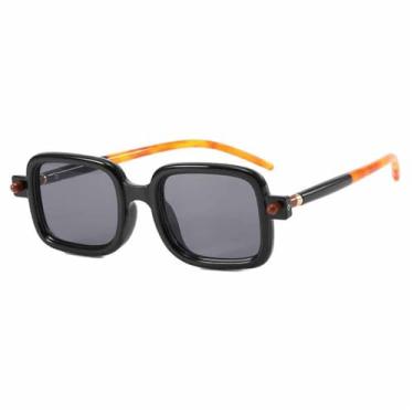 Imagem de Óculos de Sol Bicolor Feminino Punk Masculino UV400 para Esportes ao Ar Livre, Corrida e Ciclismo, Amarelo, Preto e Cinza
