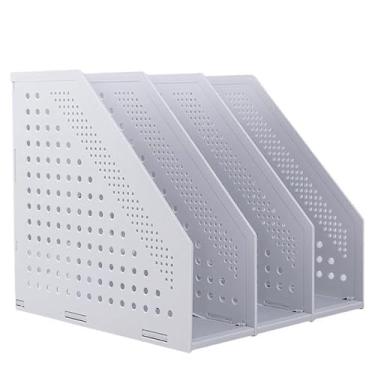 Imagem de Escritório Estante dobrável para arquivos, livros e outros objetos, com estrutura de várias camadas Organizador de mesa