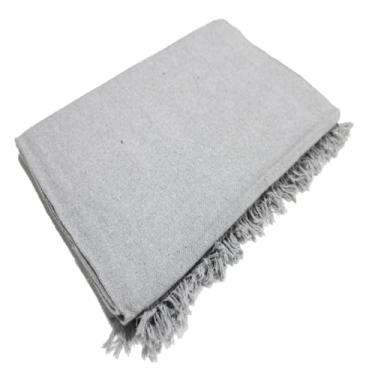 Imagem de Manta Para Sofá King Gigante 3,00 x 1,80 MT Algodão Super Luxo Artesanal Decoração Elegante Premium Conforto(CINZA)