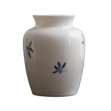 Imagem de Vaso de cerâmica com orquídea pintada à mão, arranjo flores hidropônicas, decoração frescas Decoração de casa